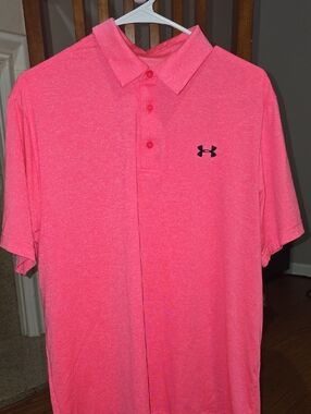 Under Armour Men’s Coral Pink Polo Shirt